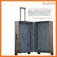 30" All Aluminum Checked Spinner Luggage