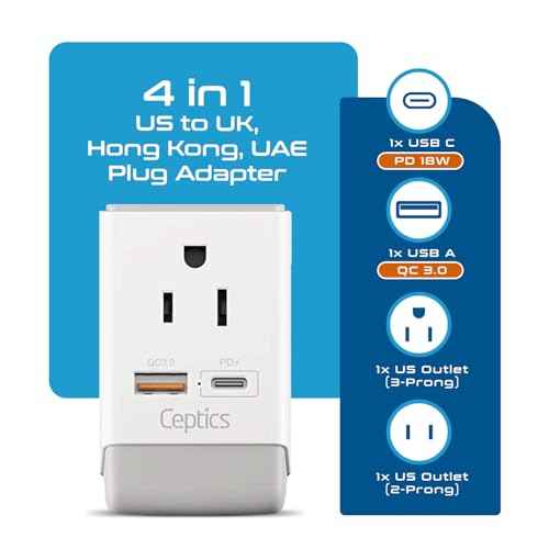 UK Ireland Hong Kong Plug Adapter