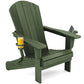Outdoor Adirondack Chairs with 2 Cup Holders