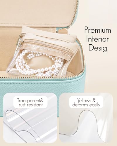 Jewelry Travel Case with Clear 12 Velvet Bags