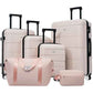Luggage Set 6 Piece Carry on Hardcase Suitcase with Travel Bags (6 Count)