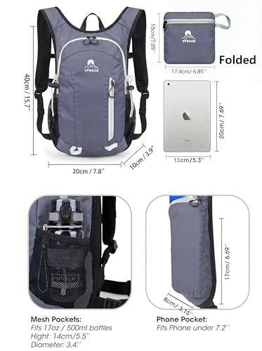 Foldable Small Hiking Backpack with 3 Strap Pockets