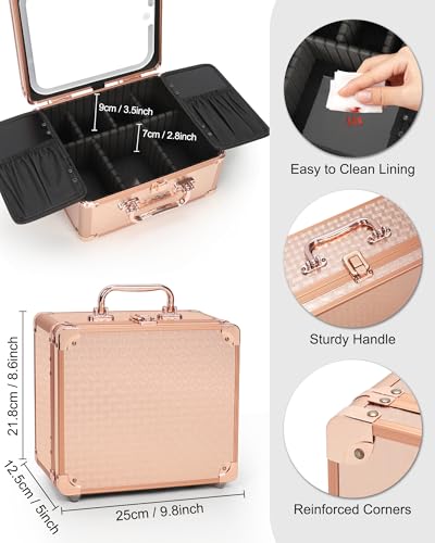 Makeup Bag with LED Mirror