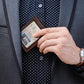 RFID Blocking Slim Bifold Genuine Leather Minimalist Front Pocket Wallets for Men with Money Clip Thin Gift