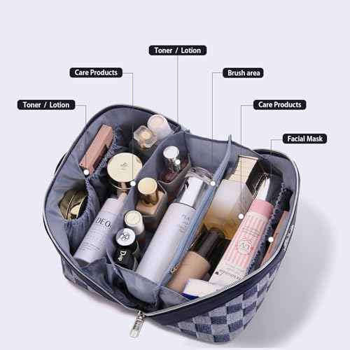 Travel Makeup Bag Cosmetic Bags for Women (3 Count)