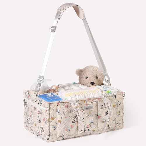 Colorful Cute Cartoon Animal Prints Baby Diaper Caddy Organizer