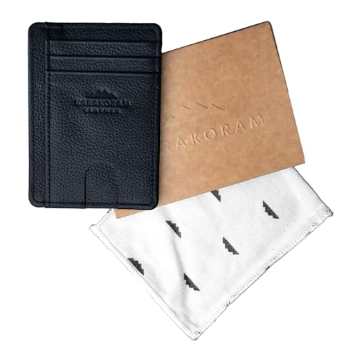 LEATHER Handcrafted Front Pocket Credit Card Holder with RIFD Blocking