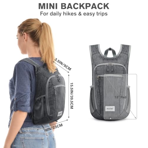 10L 15L Hiking Backpack Lightweight Packable Hiking Daypack Small Travel Outdoor Foldable Shoulder Bag