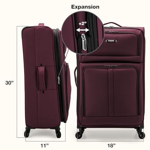 Anzio Softside Expandable Luggage with Spinner Wheels