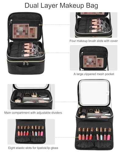 Makeup Bag with LED Mirror