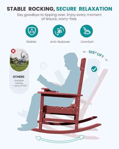 Outdoor Rocking Chair Set of 4 (4 Count)