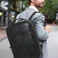 Vegan Leather Laptop Backpack for Women and Men Fits 16 Inch Laptop