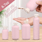 6.7oz 4Pcs Plastic Refillable Travel Shampoo & Conditioner Bottles With Flip Cap