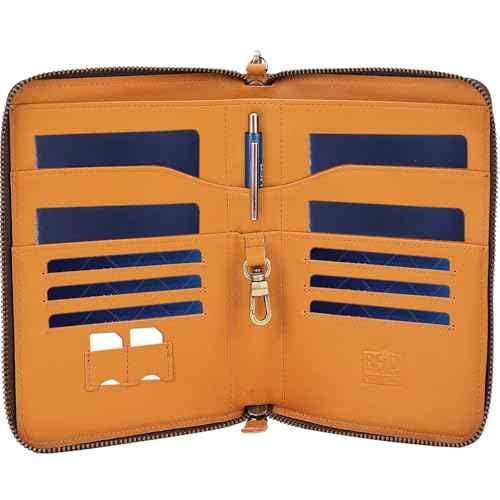 Lorenzo Full Grain Leather Family Passport Wallet for 4