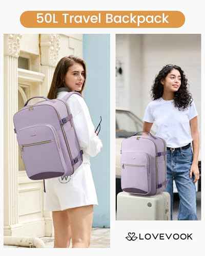 50L Travel Backpack Flight Approved Carry on Backpack