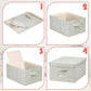 Storage Bins With Lids Closet Organizer Cabinet Box For Clothes (4 Count)