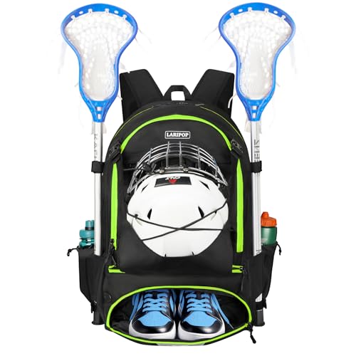Lacrosse Bag Durable Equipment Backpack with 2 Stick Holders