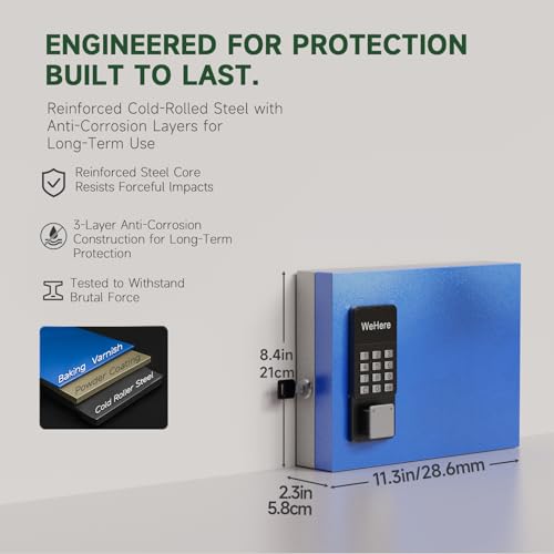 16 Key Lock Box Smart Key Organier Cabinet with Keypad & App for Office