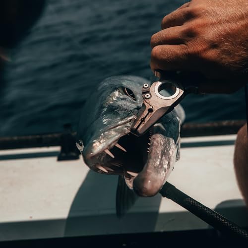danco Premio Titanium Fishing Plier with Cobalt Cutters and Leather Sheath