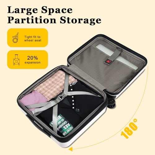 Expandable 16 Inch Carry On Luggage Airline Approved Small Suitcase