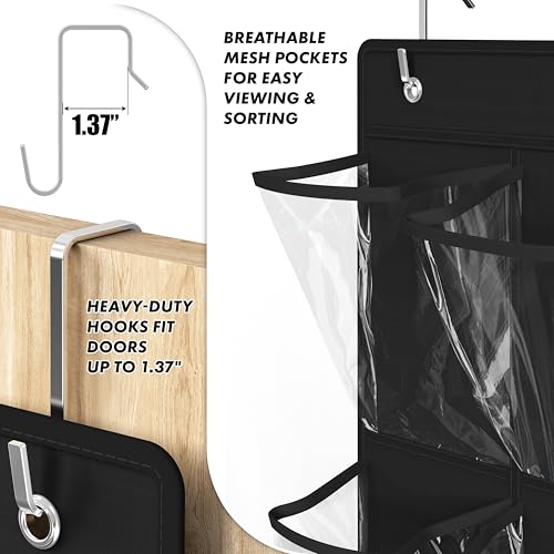 12 Pockets Large Over Door Shoe Organizer (2 Count)
