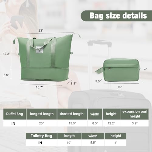 Softside Luggage Set Lightweight 3 Piece Suitcase with Duffel Bag (3 Count)