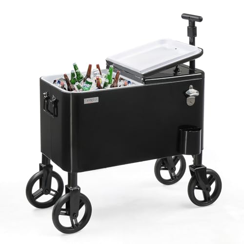 60 Quart Wagon Rolling Cooler Ice Chest
