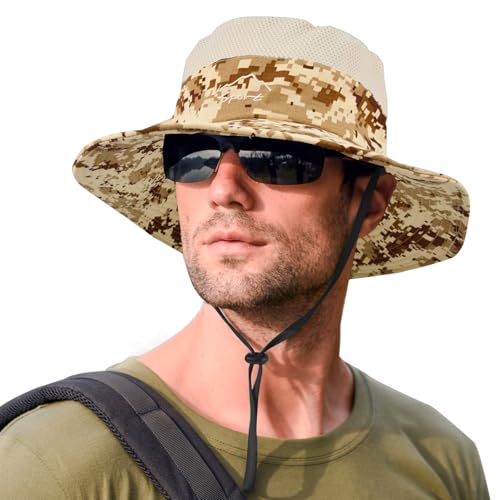 Sun Hats for Men Women UPF 50+ Breathable Wide Brim Summer Fishing