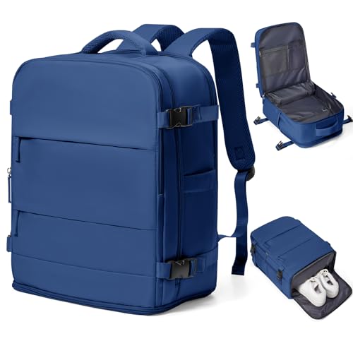 Travel Backpack Carry On for Women Man Gym Backpacks with Laptop Compartment Mochila de Viaje Teacher Personal Item Backpack Airplane Accessories Must Haves Royal Blue Small