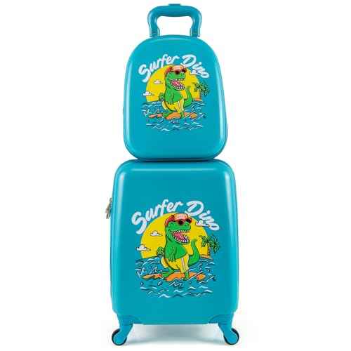 Kids Luggage Travel Backpack & Hard Shell Toddler Suitcase (2 Count)