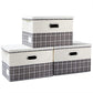 Large Collapsible Storage Bins with Lids [3 (3 Count)