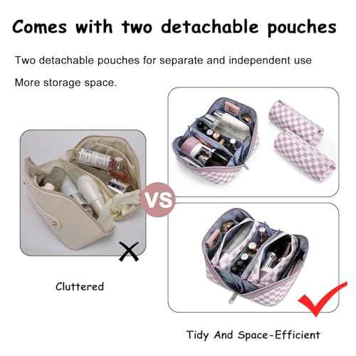 Travel Makeup Bag Organizer Cosmetic Bag (3 Count)