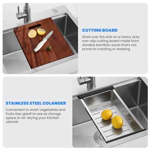 18 x 18 Inch Drop in Workstation Sink