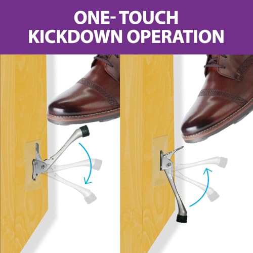 HASHI 6 Inch Kickdown Door Stopper No Drilling