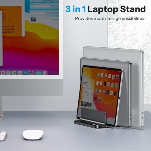 3 Slot Multiple Vertical Laptop Stand