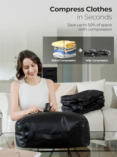 Vacuum Bags for Travel with Wireless Pump (3 Count)