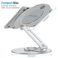 Adjustable Laptop Stand for Desk 360° Rotating Base up to 17" Silver