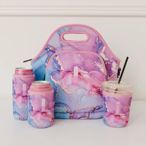 LunchTote Zippered Bag Insulated Neoprene Caddy (Aurora Era / X-Large 6.5 Quart Lunch Tote)