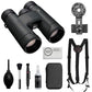 PROSTAFF P7 10x42 Binoculars Bundled with Harness Strap + Deluxe Cleaning Kit + Smartphone to Binocular Adapter + Microfiber Cleaning Cloth