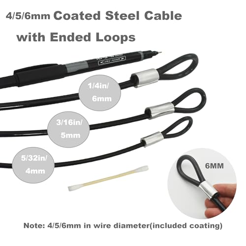 16FT 4mm Stainless Security Cables Tether