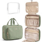 Toiletry Bag Hanging Travel Makeup Organizer with TSA Approved Transparent Cosmetic Bag Makeup Bag for Full Sized Toiletries