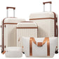 Luggage Sets Durable Hardshell 3 Piece Suitcase with Bags (5 Count)