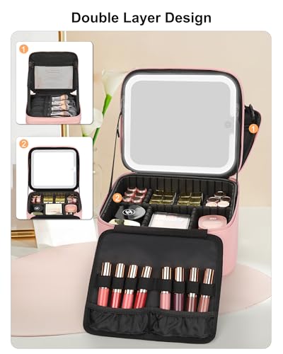 Makeup Bag with LED Mirror