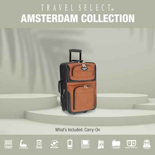 Amsterdam Softside Expandable Luggage with Rolling Wheels