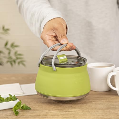 1L Green Silicone Collapsible Kettle