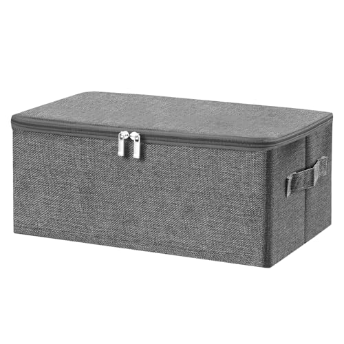 Fabric Storage Bins with Zipper Lids