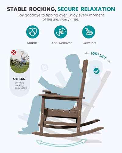 Outdoor Rocking Chair Set of 4 (4 Count)