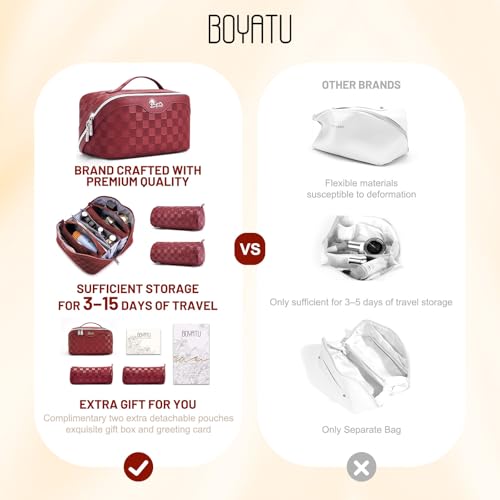 Travel Makeup Bag Organizer (3 Count)