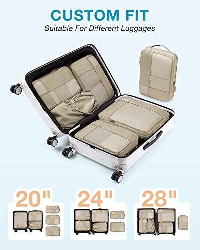 Compression Packing Cubes for Travel (6 Count)