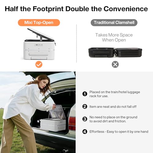 17x14x9 Carry On Luggage Underseat PC Hard Shell Suitcase Top Opening Aluminum Frame Travel Suitcases with Wheels